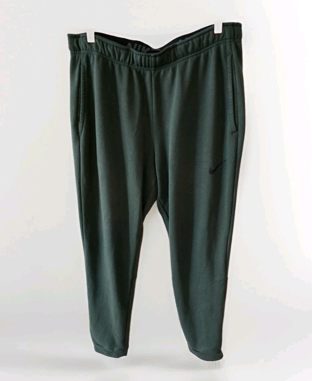 Men's Nike Dri-Fit Standard Fit Sweatpants Forest Green - Size Large